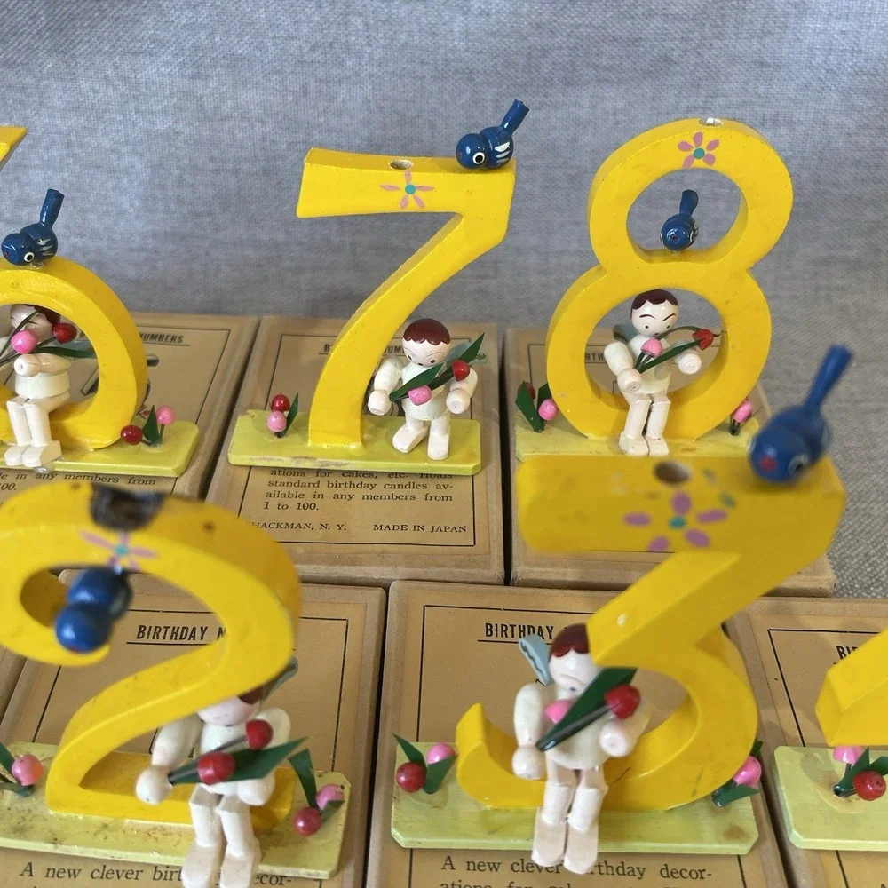 Vintage Shackman Birthday Number Lot Made In Japan Party Supplies
